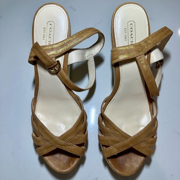 Coach | ‘Caroline’ Wedge Sandals - Picture 10 of 11